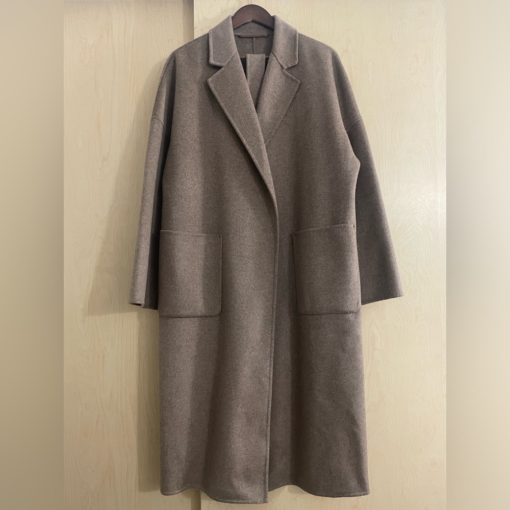 The Curated THE BOYFRIEND COAT - CHOCOLATE MELANGE